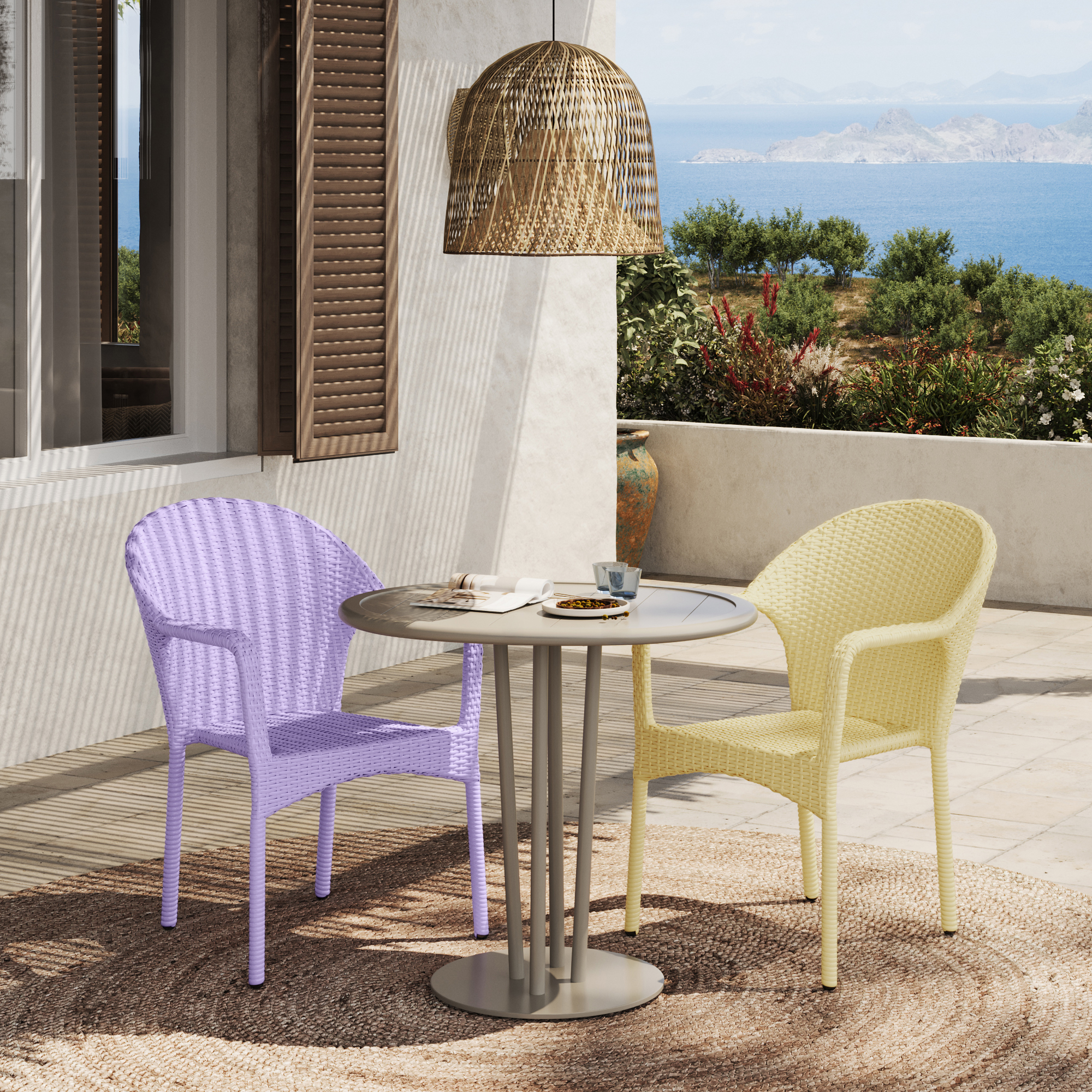 Gartentisch VANZEELAND oval 80 cm | Aluminium