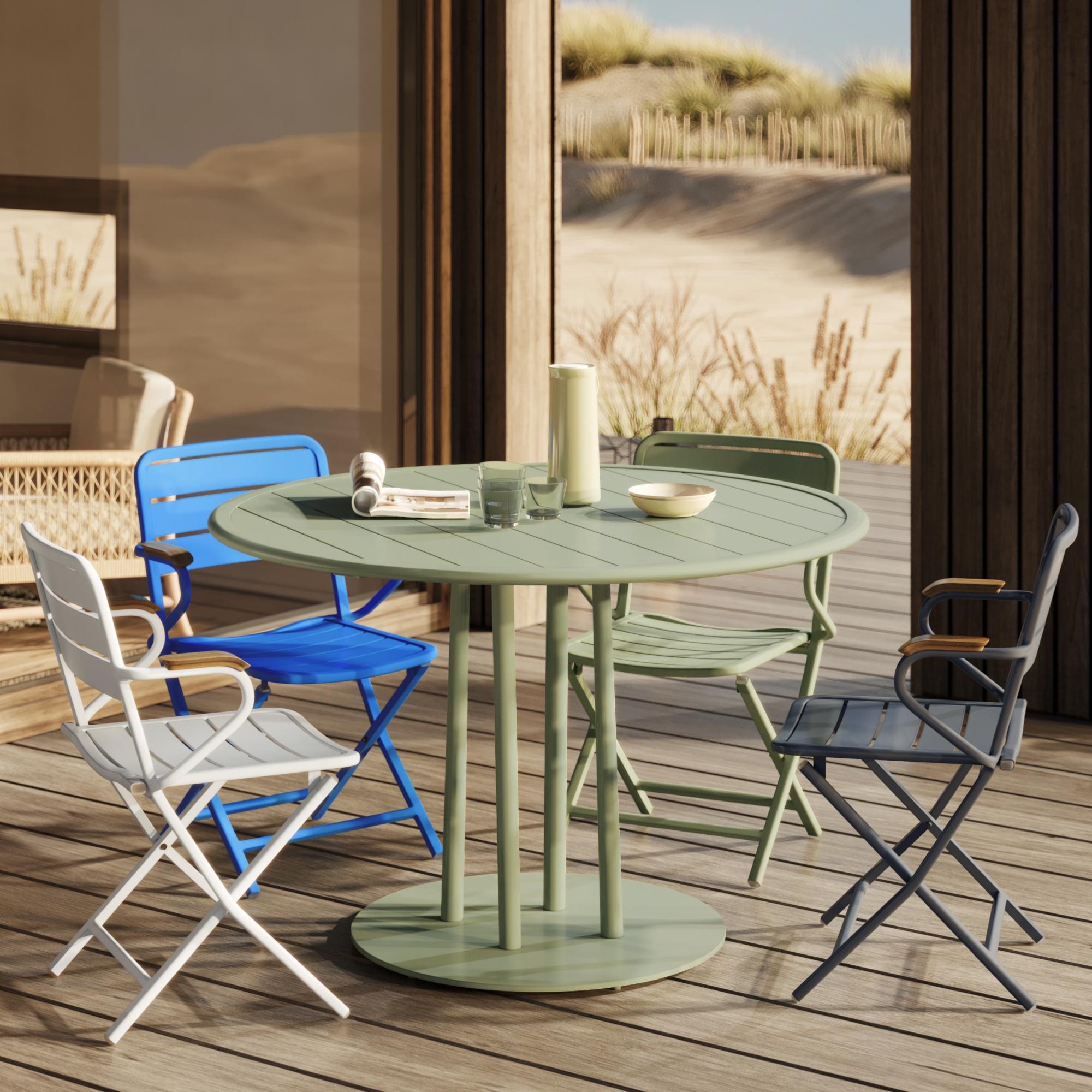 Gartentisch VANZEELAND rund 120 cm | Aluminium